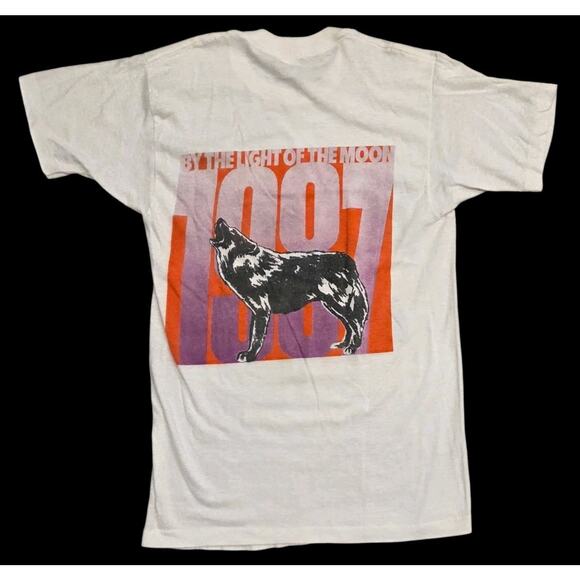Vtg Los Lobos Band Tee 1987 By Light Of Moon RARE Graphic USA Single Stitch LG - Picture 2 of 10
